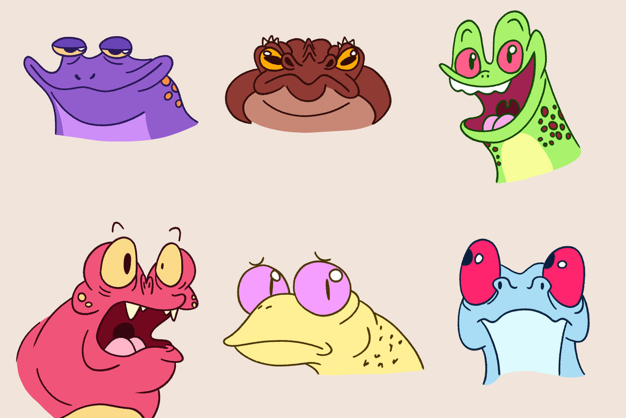 FROG CHARACTER DESIGNS